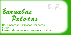 barnabas palotas business card