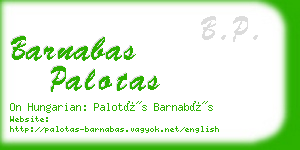 barnabas palotas business card